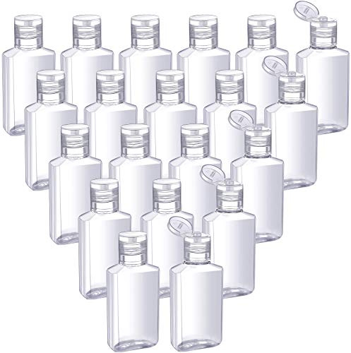50 Bouteilles de Voyage Vides Transparentes 30 ml/ 1 oz Conteneur Vide avec Capuchon Rabattable Bouteilles Rechargeables Portables avec Capuchon Rabattable pour Voyage Camping en Plein Air
