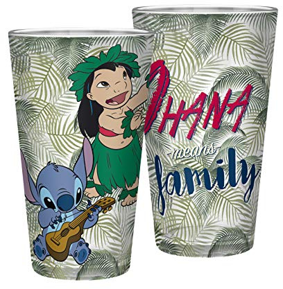 ABYstyle – Verre XXL DISNEY Lilo & Stitch – Produit Officiel – 400 ml – Verre Grande Contenance – Design Collector