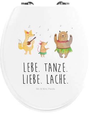 Mr. & Mrs. Panda Motiv WC Sitz Waldtiere Aloha - Geschenk, Leben, WC-Sitz, Igel, Lachen, lustige Sprüche, Gute Laune, Tiermotive, Hase, Toilette,