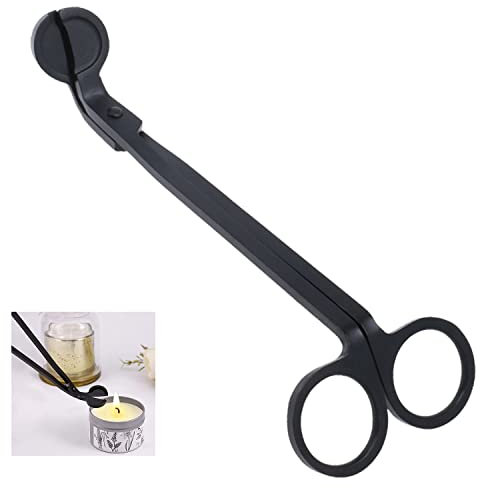 CC wonderland zone Coupe-Mèche de Bougie,Ciseaux Coupe-Mèche,Coupe-Mèche en Acier Inoxydable,Noir