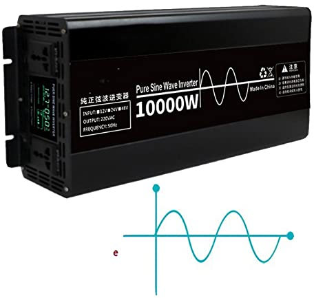 HNCXHX Pure Sine Wave Inverter 24V 48V to 220V 110V 10000W Peak Power Voltage Converter Transformer Inverter for Car Charging TV, Washing Machine, Air Conditioner, Refrigerant,10000W48V-110V120V
