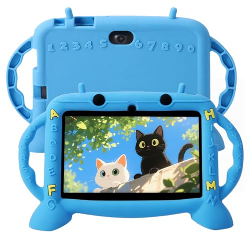 MengDash Kids Tablet, 7 inch Tablet for Kids 3-10, Educational Learning Toddler Tablet Android 11, Touch Screen 3GB RAM+32GB ROM Storage, Google Play YouTube (Blue)
