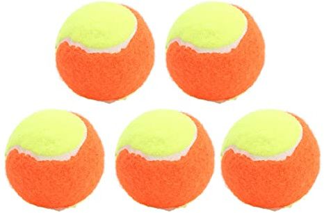 Fockety Trainings-Tennisball, Leicht zu halten. Durchmesser 6 cm. Flexible Squashbälle. Gute Elastizität. Kompakte Größe. 5 Stück. Mit Stoff für Wasseraktivitäten