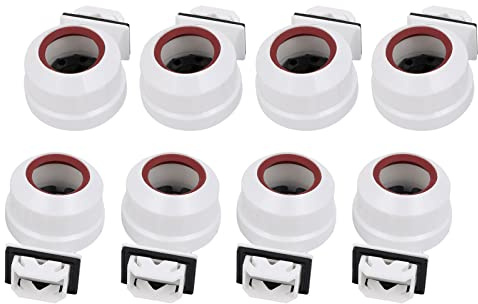 YOKIVE 8 Stk Leuchtstoffröhre Licht Halterung T8 Lampe Fassung G13 Sockel Einzel Kopf Fassung Licht Ersatzteile Ideal für Zuhause Büro (Weiß 2A AC 500V)
