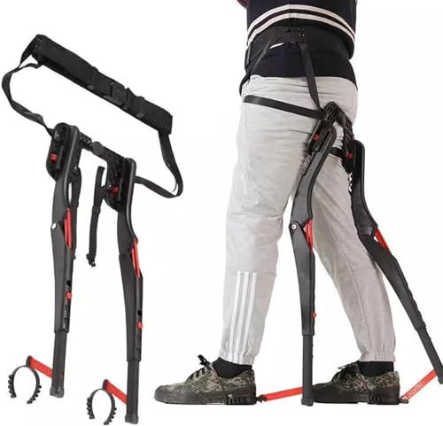 MIDUOLAI Unsichtbarer Stuhl Tragbarer Faltbarer Stuhl, Tragbare Bein Ergonomische Leichte Sitzplatz, 3 Gear Einstellbar Geeignet FüR Verschiedene HöHen, üBerall Stehende Stuhl Zum Angeln,100kg bearing