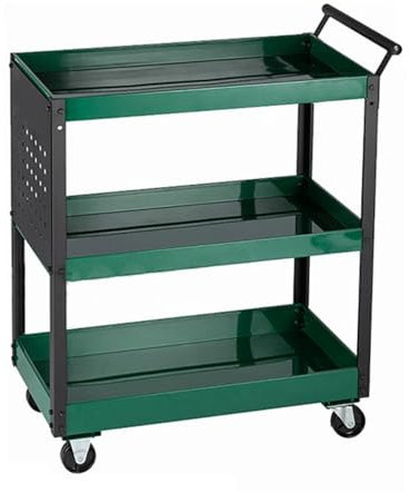 YCOVSFP Werkzeugwagen Mit 3 Ebenen Und Rollen Und Lochwand for Mechaniker, Werkzeugaufbewahrungs-Organizer for Zuhause, Garage, Lager, Werkstatt, Reparaturwerkstatt