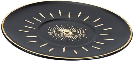 COLLBATH Vassoio Da Dessert Motivo A Occhio Piatto Per Condimenti Piatto Colazione Vassoio Per Torte Realizzato in Ceramica Durevole Per Insalate E Dolci