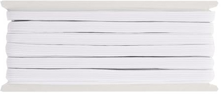 Bande Élastique Blanche pour la Couture 10 mm x 18 m, Elastique Couture Haute Élasticité, Cordon Élastique Ruban Elastique pour la Couture et Le Bricolage ménager