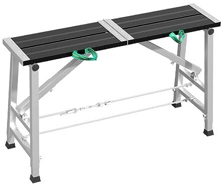 Scala a gradini in alluminio regolabile in altezza piattaforma di lavoro pieghevole torre portatile con design antiscivolo per pulizia e decorazione domestica