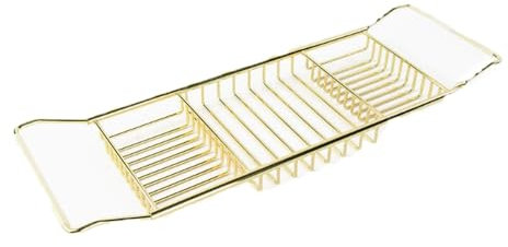 Vllentin Ausziehbare Badewannenablage,Bathtub Tray,Badewannen Caddy,ausziehbar 62–96 cm,Edelstahl,Badezimmer Accessoires,Badewannen Zubehör Ablage Tablett Deko Bad