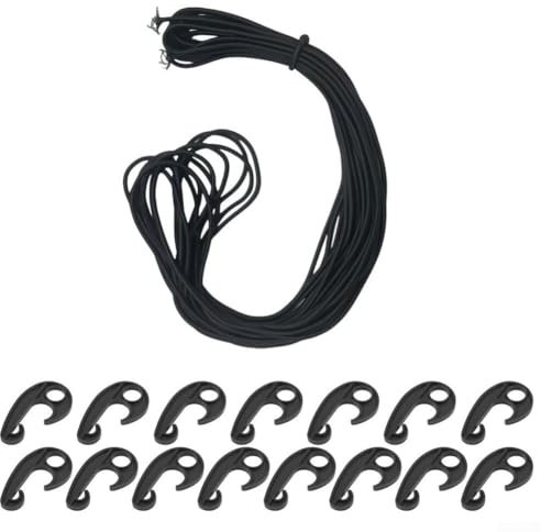 Rete per carichi pesanti, 1,5 x 2 m, con ganci, resistente, per camion, rimorchi, SUV, auto (15 ganci + corda elastica)