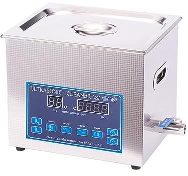 ZKLGS Nettoyeur Ultrasons, 2L 6L 10L 30L Dégazage Nettoyeur À Ultrasons Bijoux Dentaires PCB Moteur Métal Laboratoire Bain De Nettoyage À Ultrasons(10L)