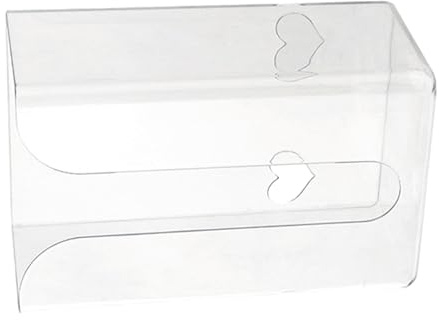 Scatola da parete rettangolare per fazzoletti cosmetici, dispenser da parete autoadesivo | portatovaglioli trasparente per bagno, lavabo, ingresso, armadio, piano di lavoro, porta, ufficio, cucina