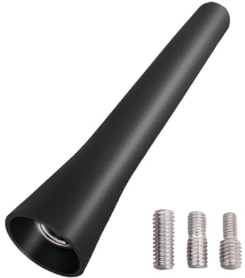 NiceBest Mini Antena Coche Corta con 3 Tornillos para Radio FM/Am, Adaptador Antena Radio Coche Universal con 3 Tornillos M4/M5/M6