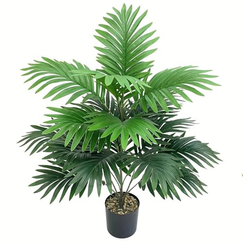 Künstliche Areca-Palme – lebensechte künstliche Bodenpflanze – Seiden-Innendekoration für Zuhause und Büro – realistisches Grün für einfache Pflege und stilvolles Ambiente