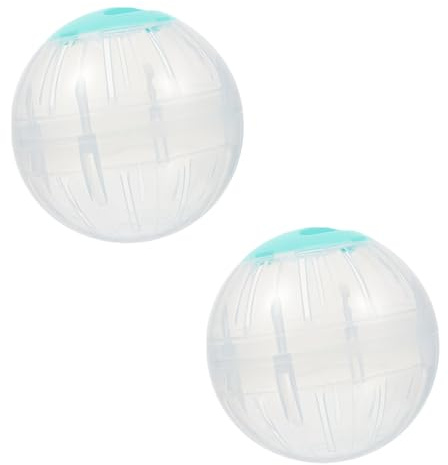 VALICLUD Balones de Ejercicio para Hámster 2 Unidades de Plástico Azul Función Interactiva y Entretenimiento para Suministros de Mascotas Pequeñas