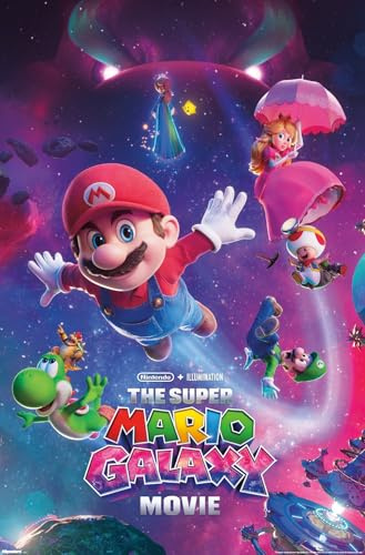 Nintendo The Super Mario Galaxy Movie (2026) - Key Art Wall Poster, 34L x 22.4W, Unframed Version