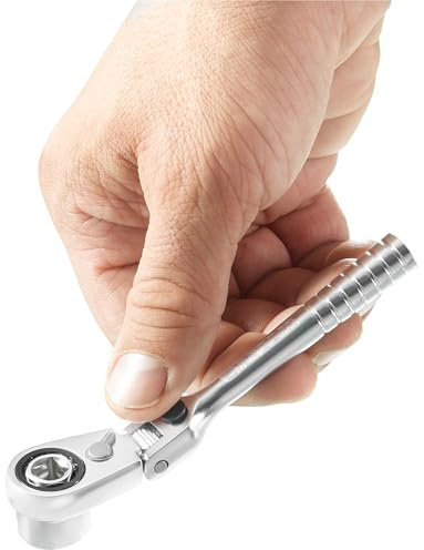Facom - KS Tools R.180HX - Llave de carraca reversible (1/4, cabezal giratorio)