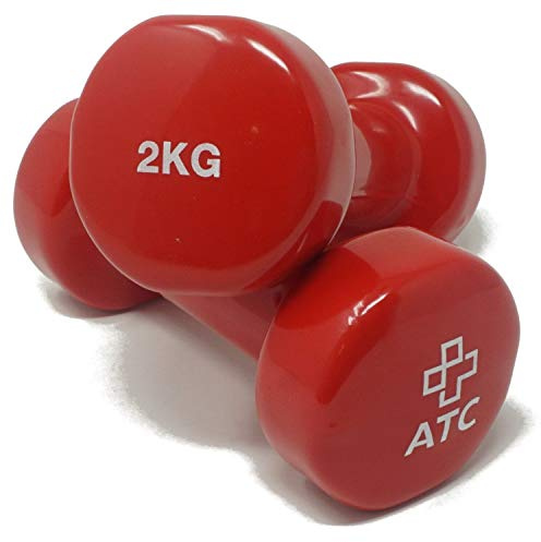 ATC Handels GmbH Hanteln aus Vinyl 1 Paar - Kurzhanteln, Kurzhantelset, Krafttraining, kleine Hanteln für Gymnastik, Rehasport, Fitness und Aerobic