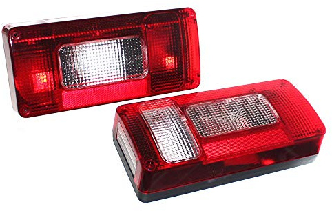 Aj.Ba 2er Set Anhänger Kammerleuchte Rücklicht Bremslicht Clear Blinklicht Rückleuchte Trailer Beleuchtung Rückstrahler NEU