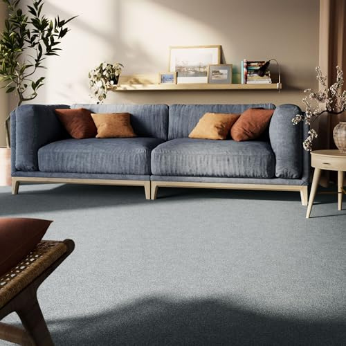 Steffensmeier Teppichboden Cambridge Young Meterware | Auslegware für Kinderzimmer Wohnzimmer Schlafzimmer | Silber, Größe: 300x300 cm