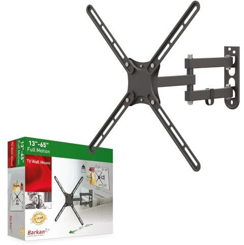 Barkan TV Wandhalterung, 13-65 Zoll Schwenkbar/Neigbar TV Halterung, hält bis 36Kg, OLED Fernseher Halterung, Max. VESA 400x400