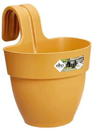 elho Vibia Campana Easy Hanger S 21 - Übertopf für Balkon & Außen - Ø 20.5 x H 26.5 cm - Gelb/Honig Gelb