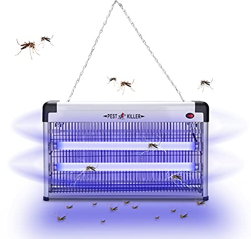 SWANEW 30W Lampe Anti Moustique, Lampe UV Tueur d'Insectes Electrique, Non Toxique et Insipide Convient aux Bébés Femmes Enceintes Efficace, 60 m², Suspension Incluse