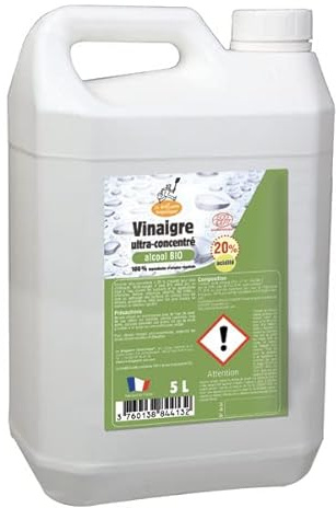 La Droguerie écologique - Vinaigre d'alcool bio 20% 5L - Vendu par unité