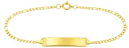 JC Schmuck 333 Gold Baby ID-Armband Kinder Goldarmband 14 cm I Panzer Armband mit Gravur I Gold Namensarmband I Babyarmband mit Namen I Kinderschmuck made in Germany I 5.53042