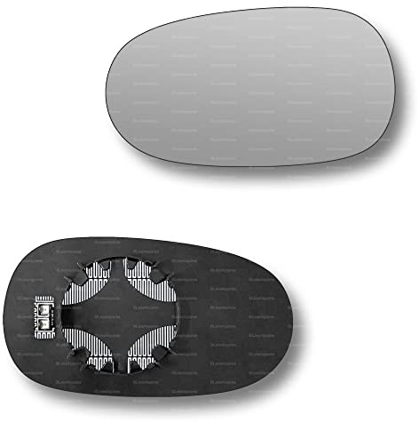 Less4spares Replacement Wing Mirror Glass Left Compatible with Jaguar X-Type 2001-2008 CLIP-ON Passnager Near Side N/S Heated Convex