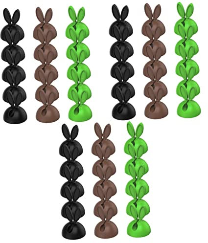 ULDIGI 90pcs Rabbit Ears Cable Holder Cartoon Cable Clip Cord Organizer Clips for Wires Hide Wires
