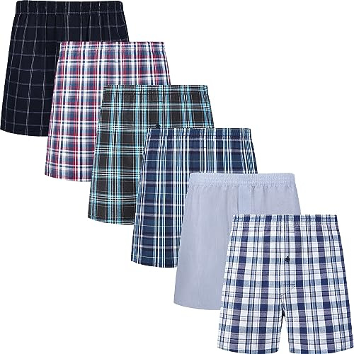 JupiterSecret Caleçons en Coton Homme, Lot de 6/10, Ample Style Américain