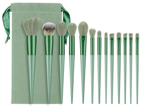 Reccisokz Pennelli Trucco,Set Di 13 Pennelli Per Trucco,Pennelli Per Trucco,Set Di Pennelli Per Trucco Morbido Con Custodia In Peluche Per Fard,Ombretto,Lucidalabbra In Polvere