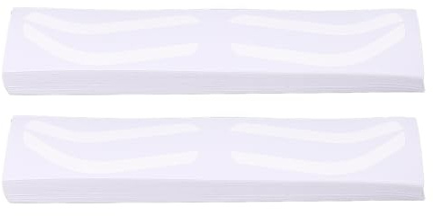 Asixxsix Autocollants pour Sourcils Aérographe, 100 Feuilles D'Autocollants de Mise en Forme des Sourcils, Blanc, Unisex