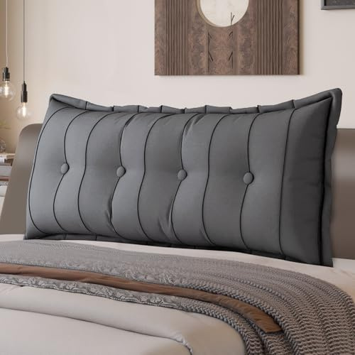 LELEFIDO Rückenkissen, Lesekissen für Bett und Sofa, Bequeme bettkopfteil, Keilkissen, Wandkissen, Sitzkissen, Großes Rückenkissen mit waschbarem Bezug - perfekt zum Anlehnen im Bett