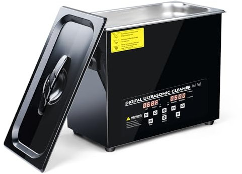 Uadme Ultraschallreinigungsgerät mit Heizung, 6L Ultraschallgerät mit Timer, 40KHz Digital Ultraschallreiniger für Labore, Krankenhäuser, Uhren- und Schmuckgeschäfte, Brillengeschäfte