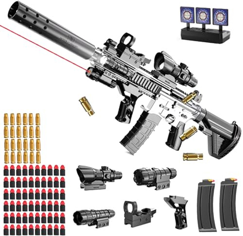 Pistola de Juguete para niños, Pistola de Juguete con Balas Blandas, Pistola con Balas Blandas M416, Pistola de Juguetes de Espuma, para Adultos y niños Mayores de 14 años
