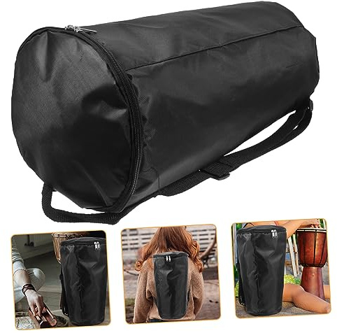 HONITANO Wasserdichte Tasche Für Djembe Wasserabweisendes Material Reißverschlussabdeckung Maße Bequemer Transport Mit Doppeltem Schultergurt Afrikanisches Trommelzubehör