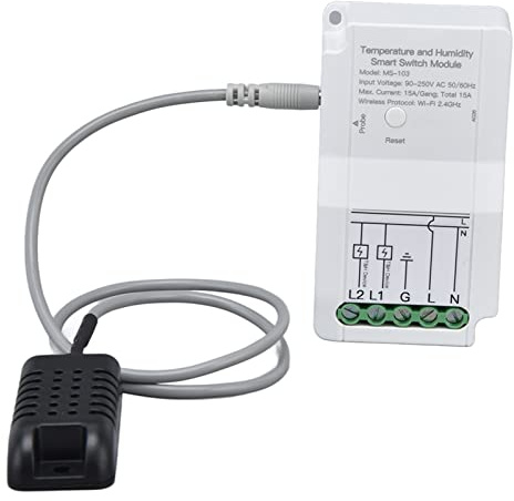 Acouto Temperature Humidity Switch Module Timing APP Remote Control with Probe for Greenhouse for 90‑ Life Control Temperature Humidity Switch ModuleWIFI