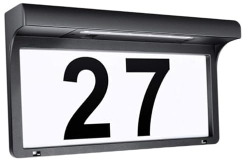 Baluue Lampe Solaire Numéro Maison Extérieur LED Plaque Lumineuse Adresse Jardin Éclairage Automatique