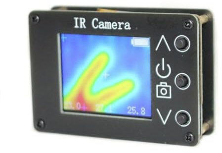 Tidevib Cámara térmica infrarroja digital de mano para medición de temperatura sin contacto, rango de -40 °C a 300 °C, pantalla LCD de 18 pulgadas, carga tipo C
