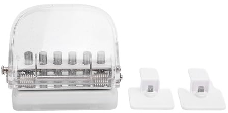 6 Hole Paper Punch Heavy Duty Manual Paper Puncher with Transparent Cover for A4 B5 A5 Documents ABS Material 30 26 20 Holes