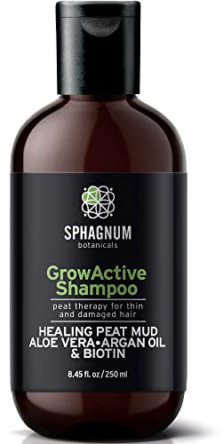 Hair Growth Shampoo For Women - 100% Natural Sulfate Free Treatment with Healing Peat Mud for Thin and Damaged Hair - Argan Oil with Aloe Vera and Biotin to Prevent Hair Loss and Dandruff