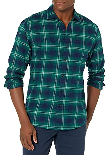 Amazon Essentials Herren Langarm-Flanellhemd