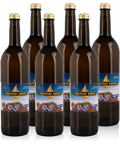 6 x Lausitzer Leinöl (kaltgepresstes Leinöl), 6x 750ml