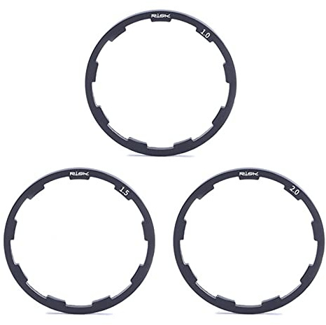 SacJkt Innenlager Spacer reilauf Unterlegscheiben, Kassette Schwungrad Naben Spacer, 3 PCS Aluminiumlegierung Innenlager Unterlegscheibe für Mountainbike (1/1,5/2mm)
