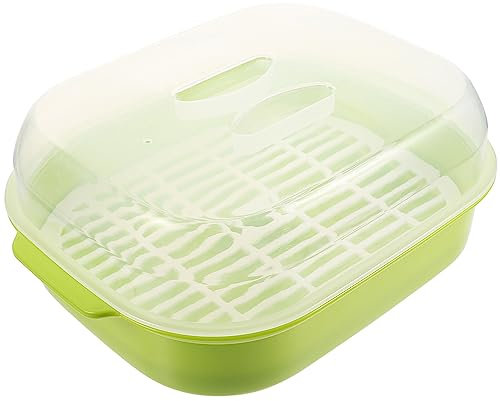 Kichvoe Mikrowellen-Dampfgarer Mit Deckel Dampfkorb Für Gedämpfte Brötchen Und Knödel Küchen-Dampfgarer Zur Fett- Und Wassersperre Praktisch Für Haushalt Und Mikrowelle