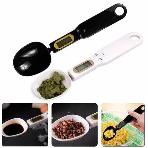 Cuchara Báscula Cocina Portátil Alta Precisión 1.1 lb / 500 g (0.1 g) LCD Electrónico Herramientas de Pesaje de Medición Digital Accesorios de Cocina