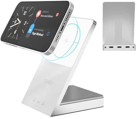 LIMETA 3 in 1 Magnet Ladestation, 15W Wireless Magnetische Induktive Ladestation, Schnelles Kabelloses Ladegerät, Wireless Charger Handy für iPhone 16/15/14/13/12 Pro Samsung Galaxy